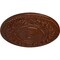 Ekena Millwork Rose Ceiling Medallion (Canopies up to 13 1/2"), 33 7/8"OD x 2 3/8"P, Burnished Mahogany Crackle CM33ROBMC - alternate 3